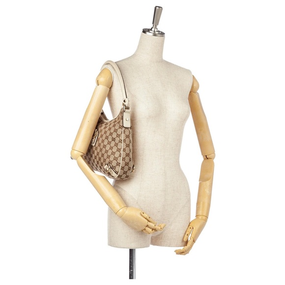 (SOLD)GUCCI Beige GG Canvas and Leather Abbey D-Ring Hobo - Picture 3 of 12